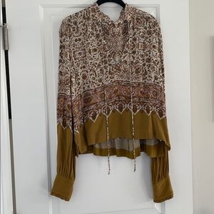 Free people patterned top